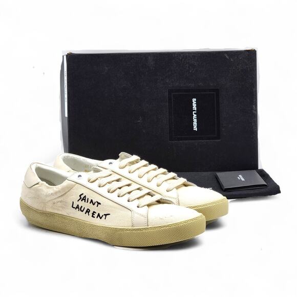 Saint Laurent Andy Court Classic SL/06 Sneakers White EU 40 US 7M 10W - New $785 - Picture 1 of 10
